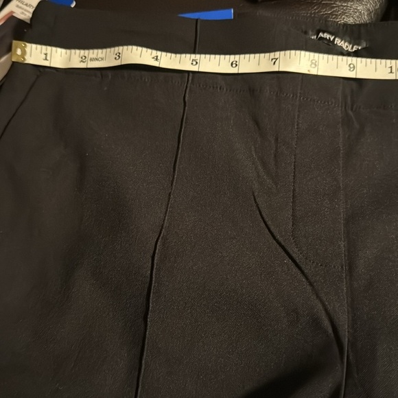Hilary Radley Womens Slim Fit Tummy Control Pintuck Pants Black Large - Picture 7 of 9
